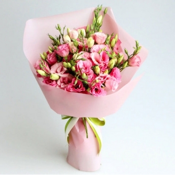 Pembe Lisyantus Buketi
